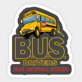 School Bus Hero Sticker